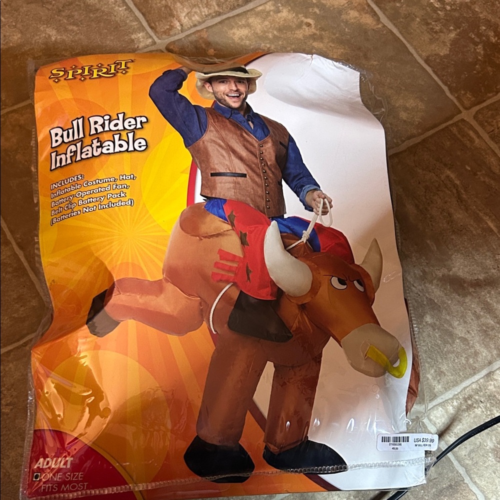 Spirit Kids Bull Rider Inflatable Costume - Brown And… - Gem